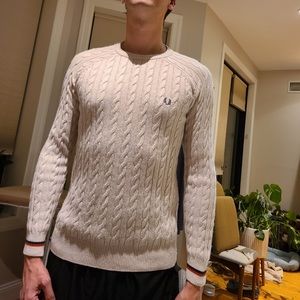 Fred Perry cable knit sweater